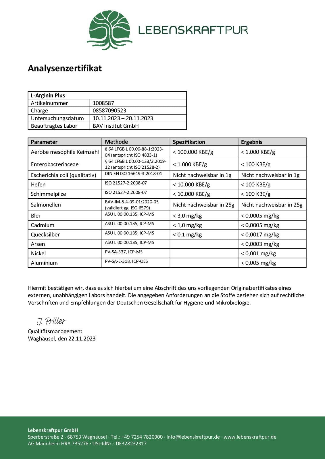 LebenskraftPur L-Arginin Plus Pulver Aminosäuren mit Citrullin