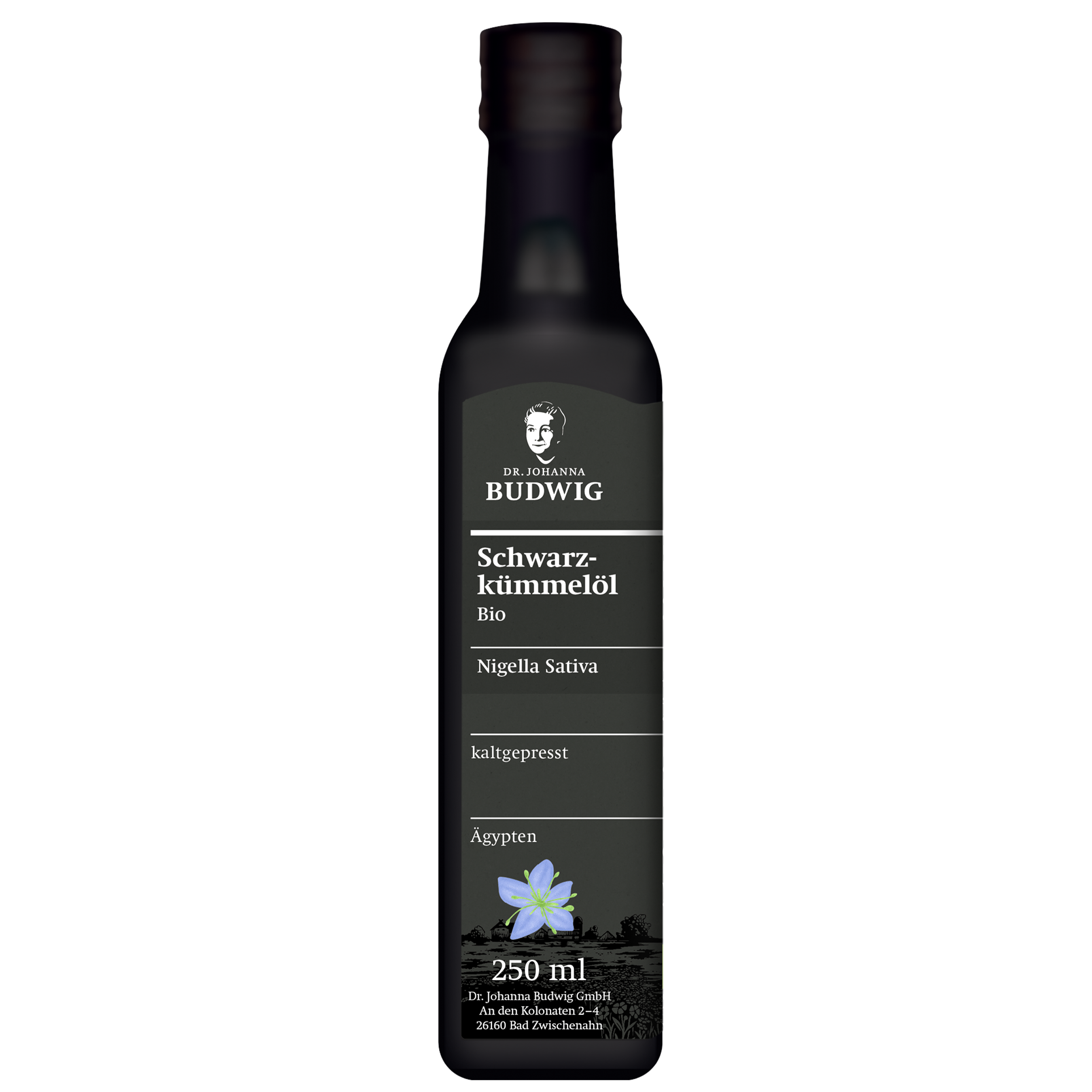 Dr. Johanna Budwig Schwarzkümmelöl gefiltert Öl 250 ml bio