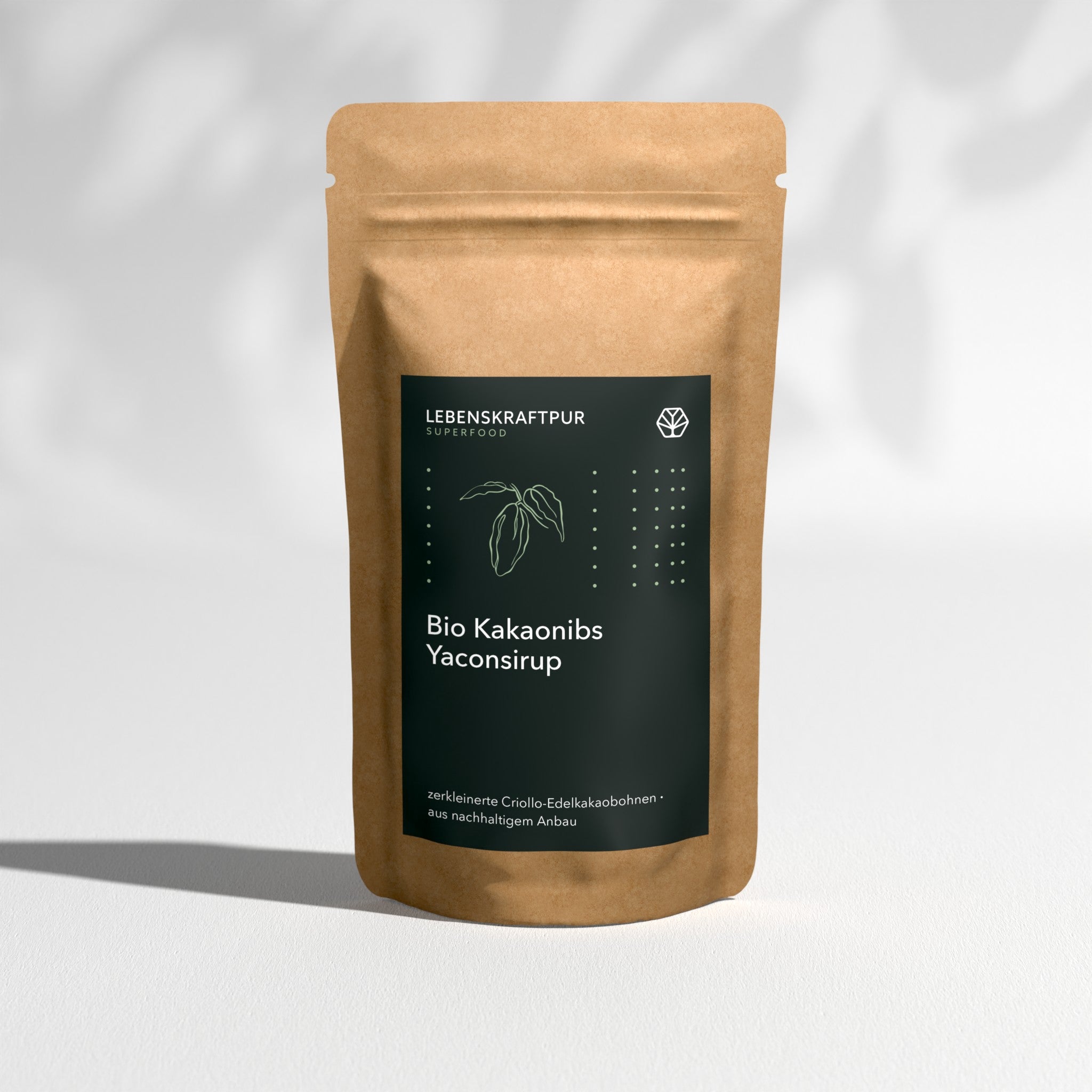 LebenskraftPur Bio Kakaonibs Yaconsirup Snack roh vegan