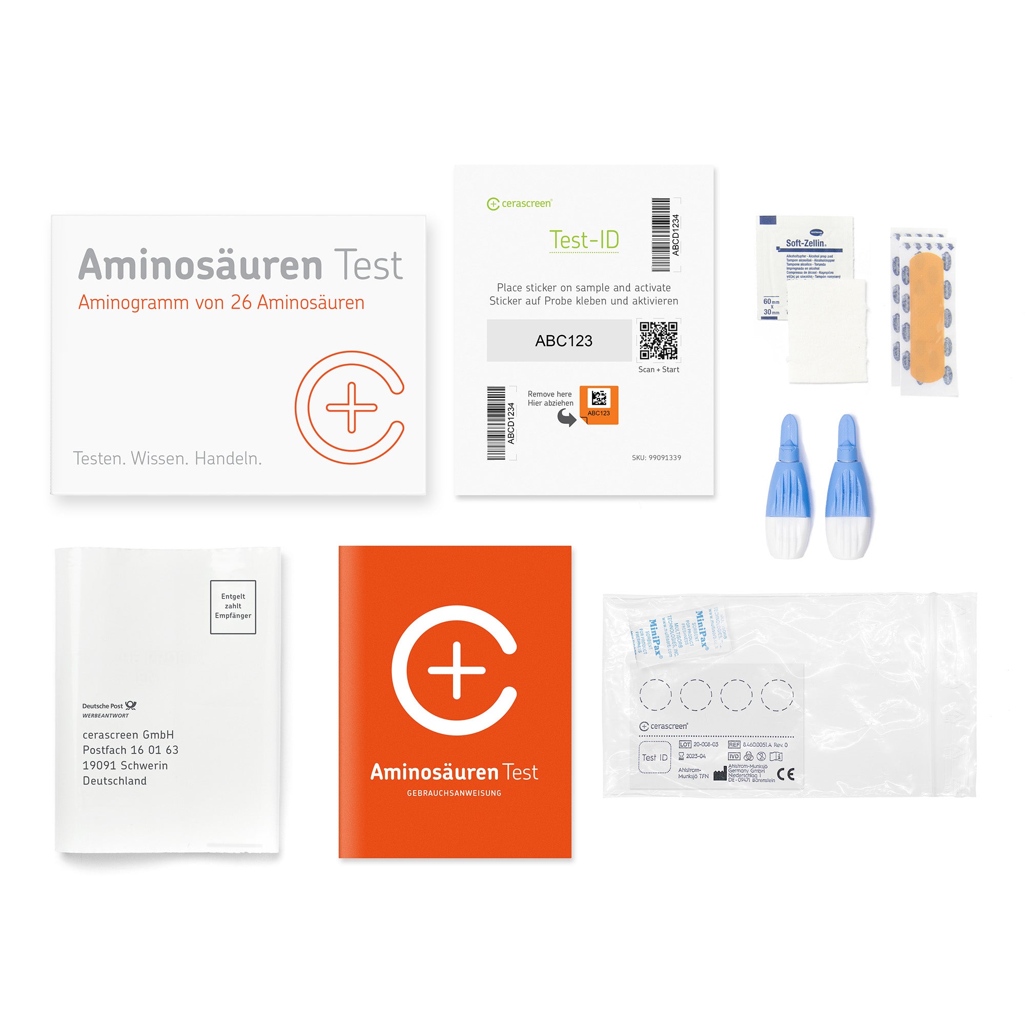 cerascreen Aminosäuren-Set Test + Smart Protein Presslinge