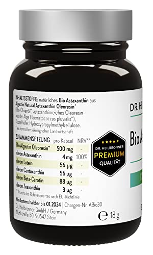 Dr. Heilbronner BIO-Astaxanthin 4mg Kapseln 30 Stk Algen-Antioxidans