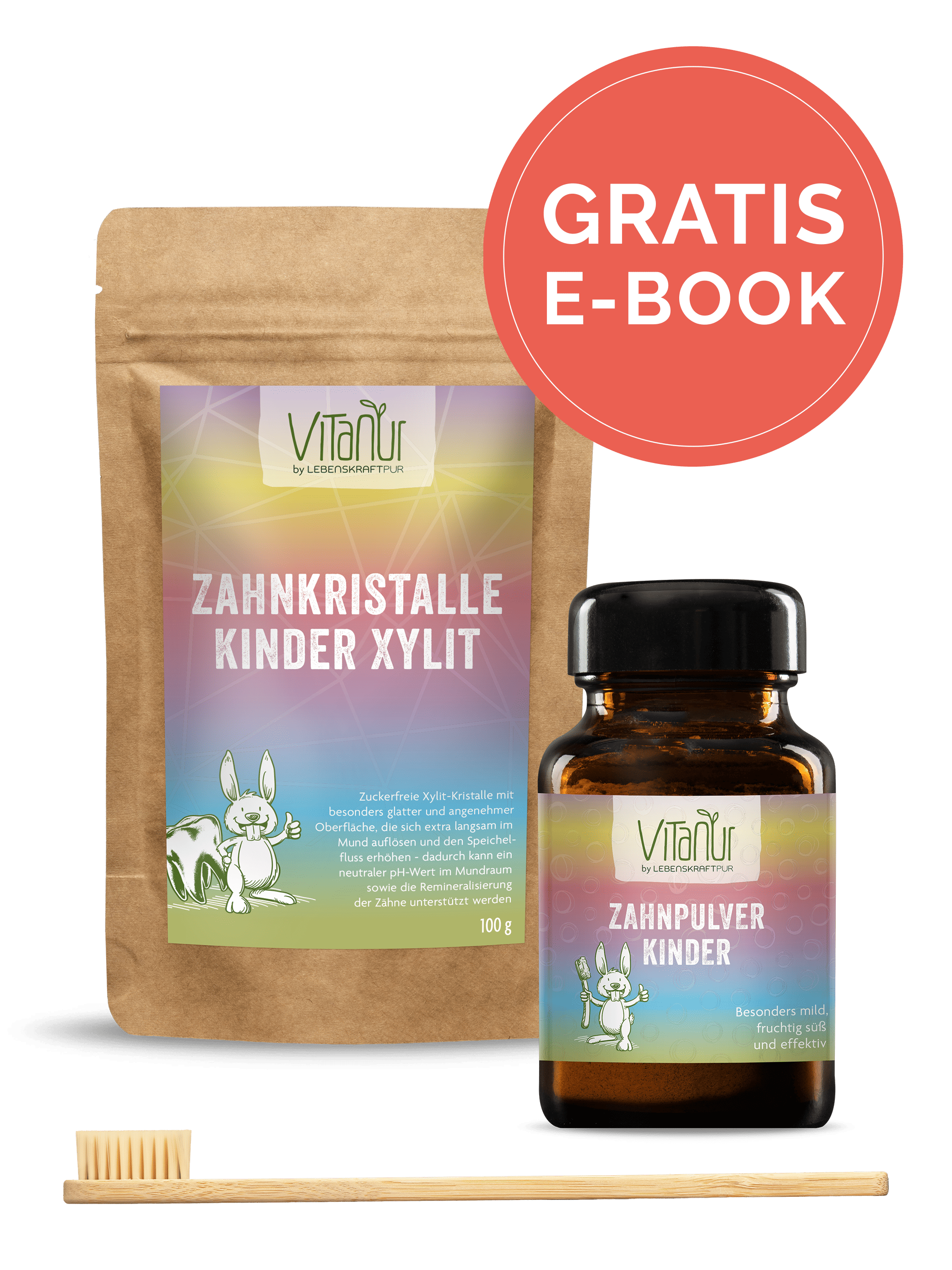 LebenskraftPur Kinderzahnset Set Zahnpflege vegan E-Book
