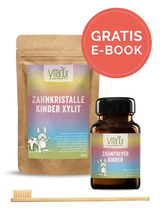 LebenskraftPur Kinderzahnset Set Zahnpflege vegan E-Book