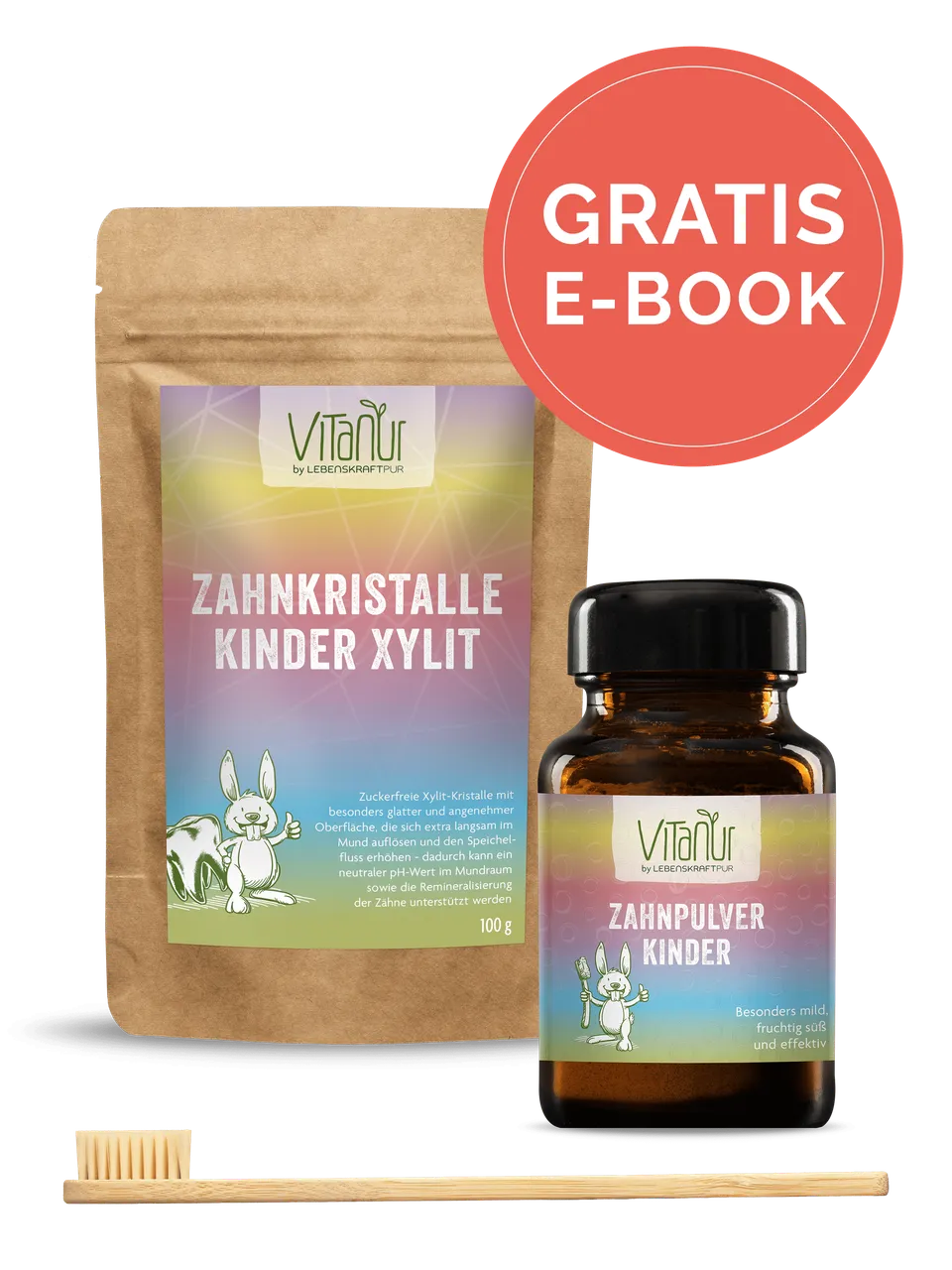 LebenskraftPur Kinderzahnset Set Zahnpflege vegan E-Book