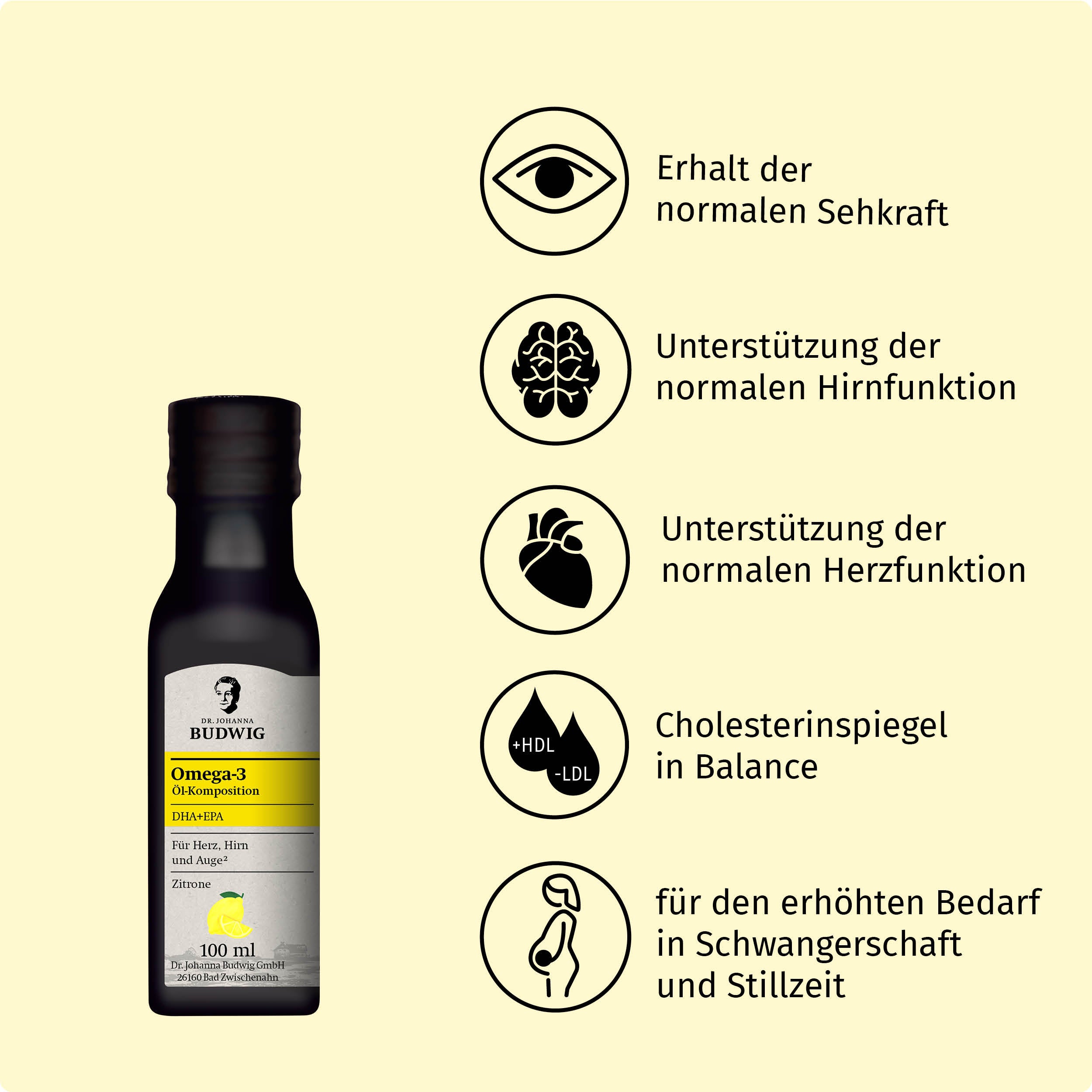 Dr. Budwig DHA+EPA-Minis Probierpaket 3x100 ml Öle