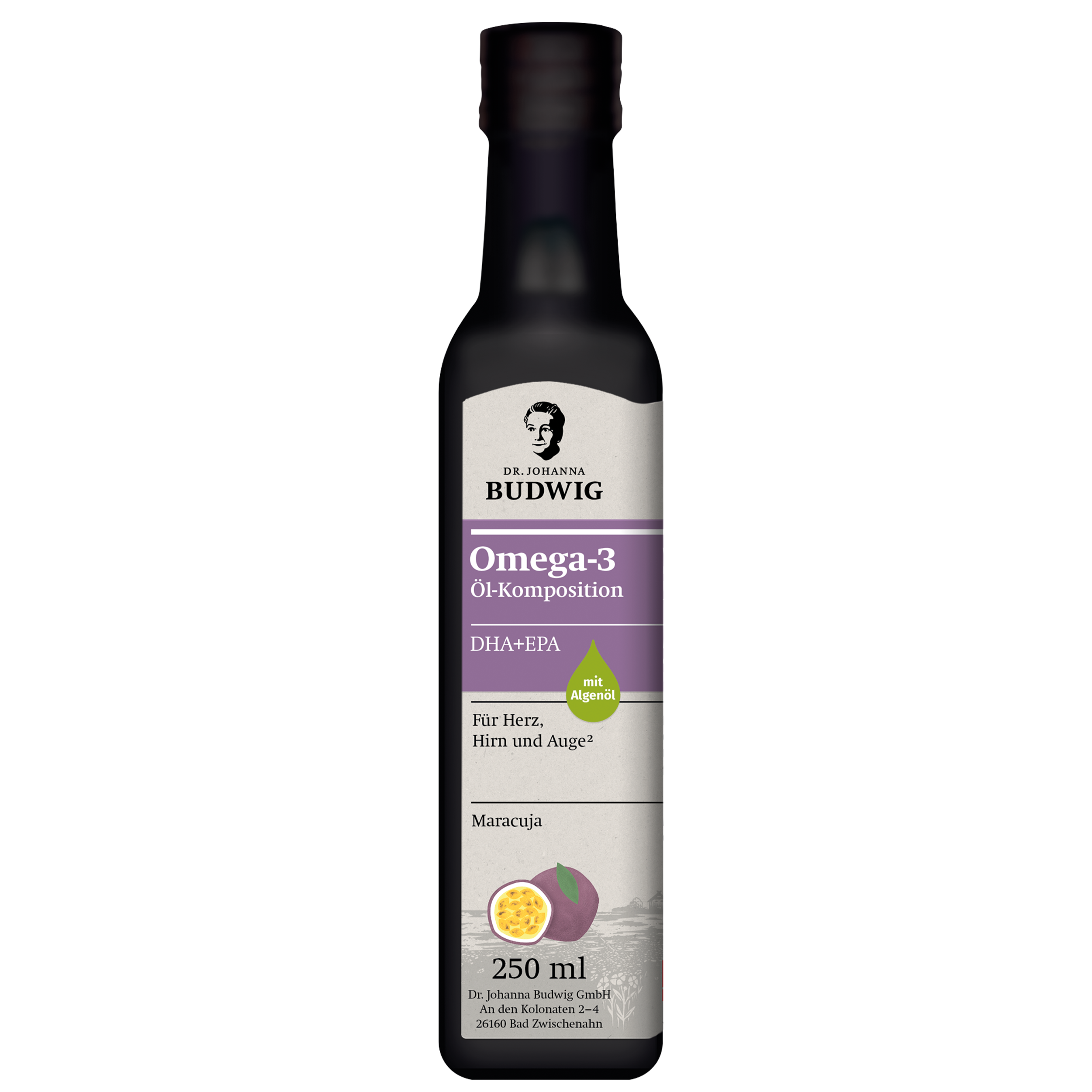 Dr. Johanna Budwig Omega-3 DHA+EPA Öl Zitrone 250 ml Leinöl