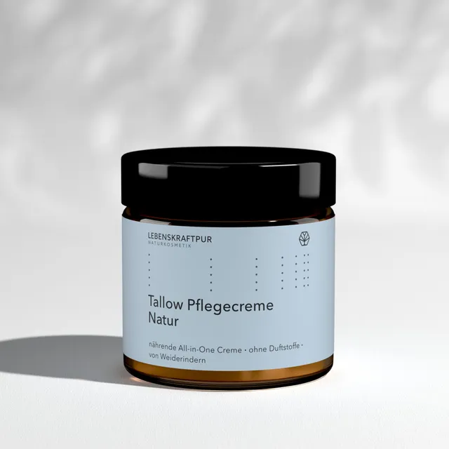LebenskraftPur Tallow Pflegecreme Natur Hautcreme 60 ml