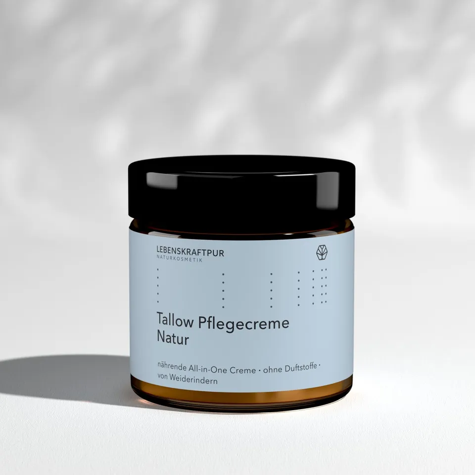 LebenskraftPur Tallow Pflegecreme Natur Hautcreme 60 ml