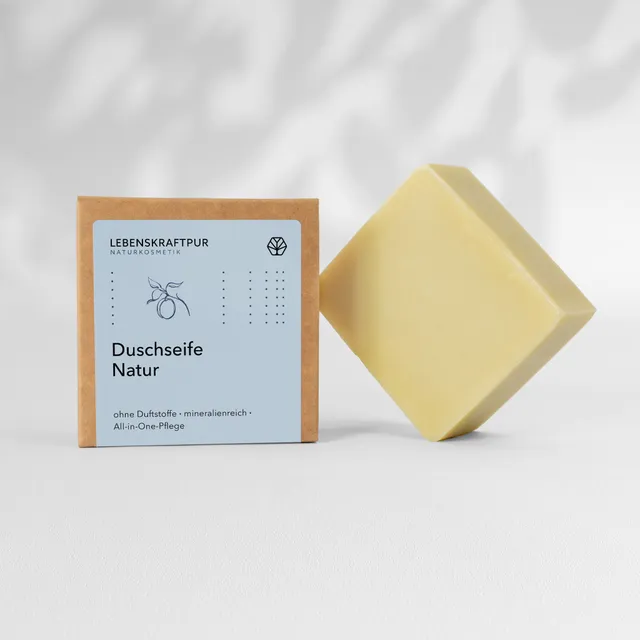 Lebenskraftpur Duschseife Natur Pflegeseife duftfrei vegan