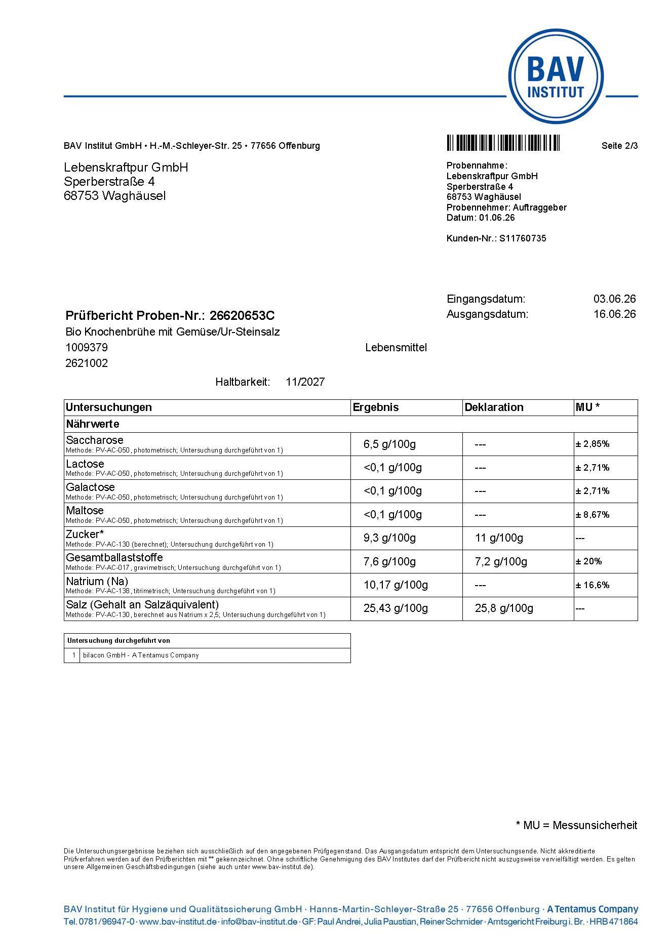 LebenskraftPur Superfood Bio Knochenbrühe Pulver Gemüse