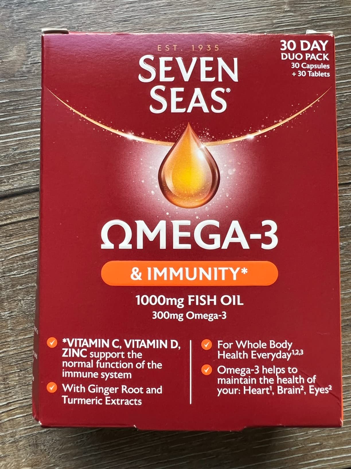 Seven Seas Omega-3 & Immunity Fischöl Kapseln 30 Tage Duopack
