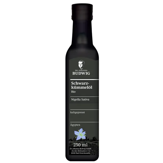 Dr. Johanna Budwig Schwarzkümmelöl gefiltert Öl 250 ml bio