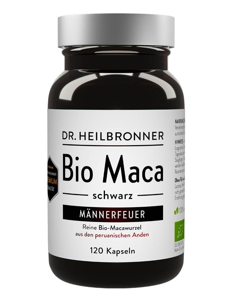 Dr. Heilbronner Vitalstoffe Bio Maca-schwarz-Kapseln 120 Kapseln vegan