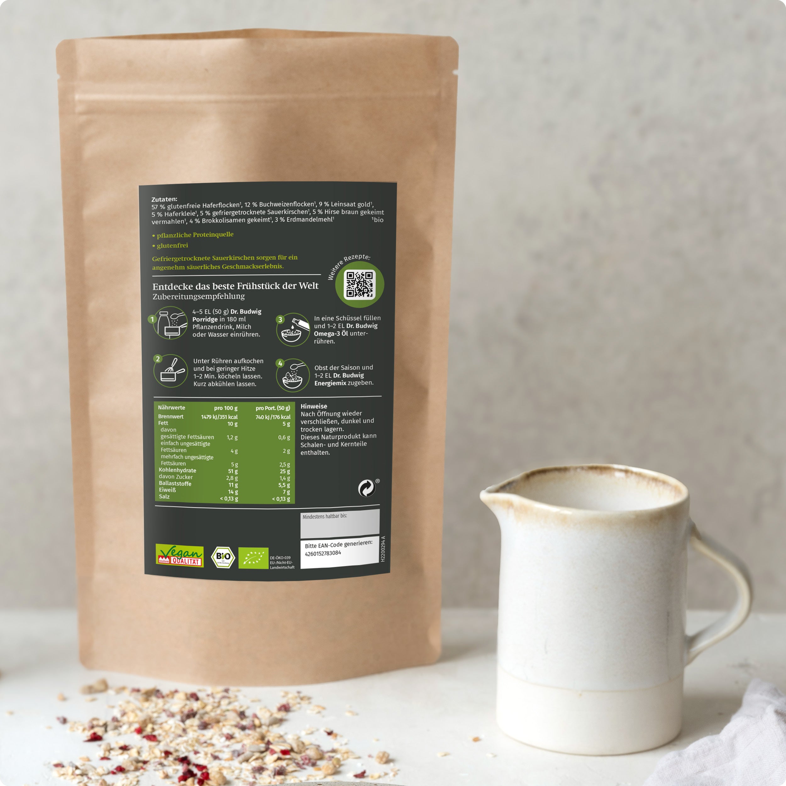 Dr. Johanna Budwig Vital Porridge Porridge 700 g glutenfrei