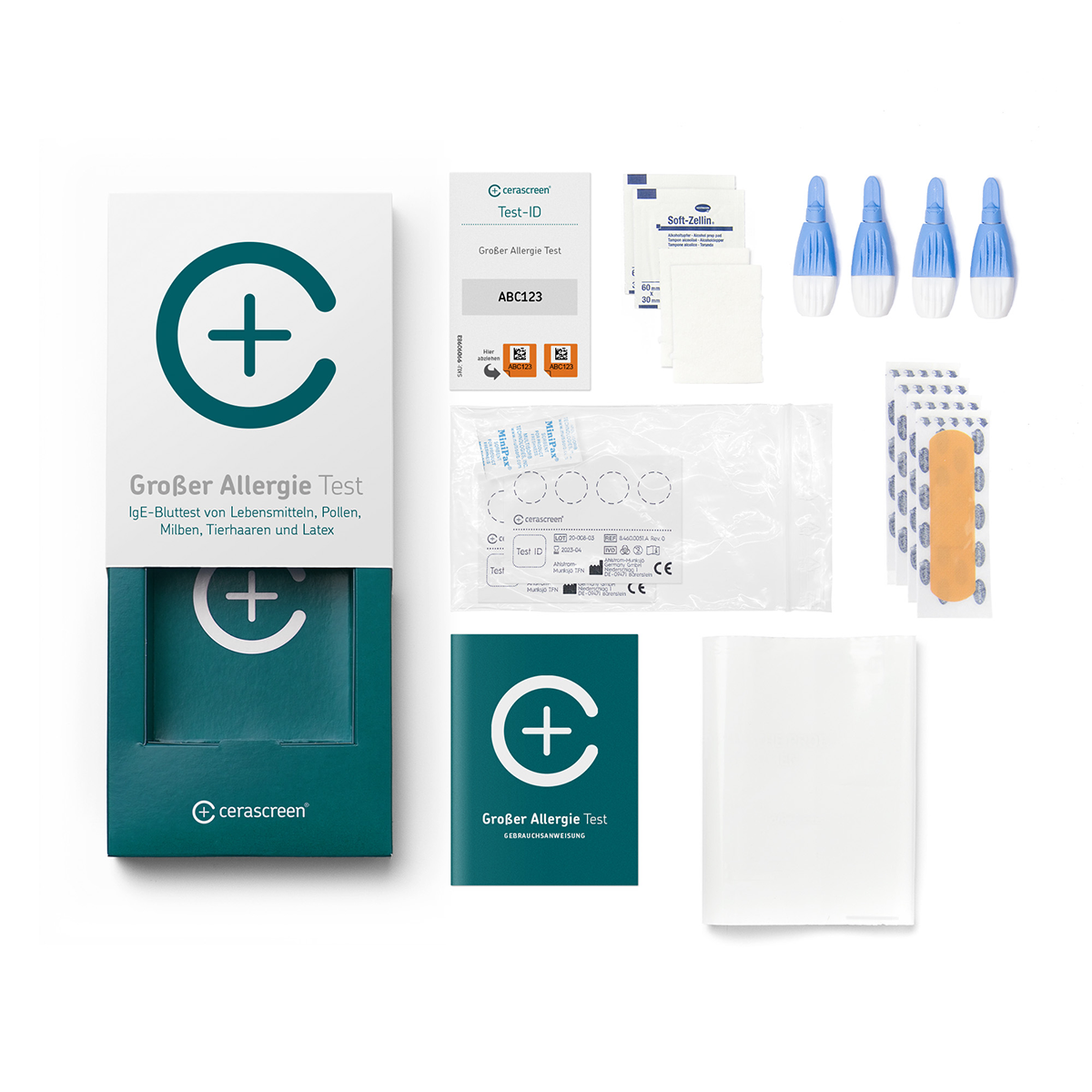cerascreen Vital Testkits Großer Allergie Test Bluttest Einzelpackung