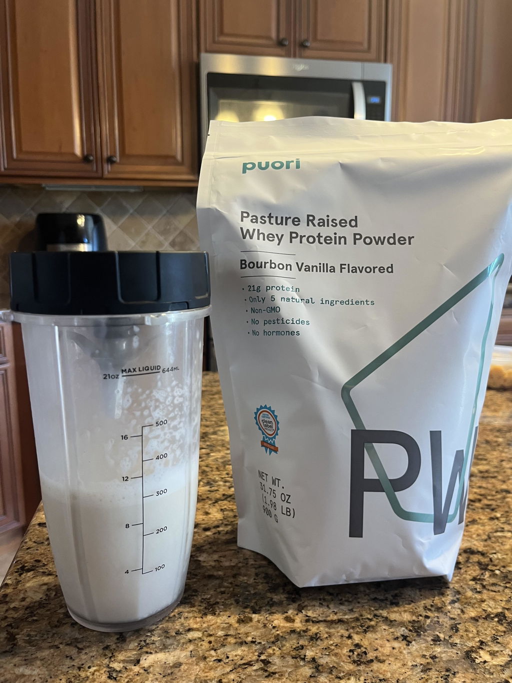 Puori PW1 Whey Protein Bourbon Vanille Regular 21g