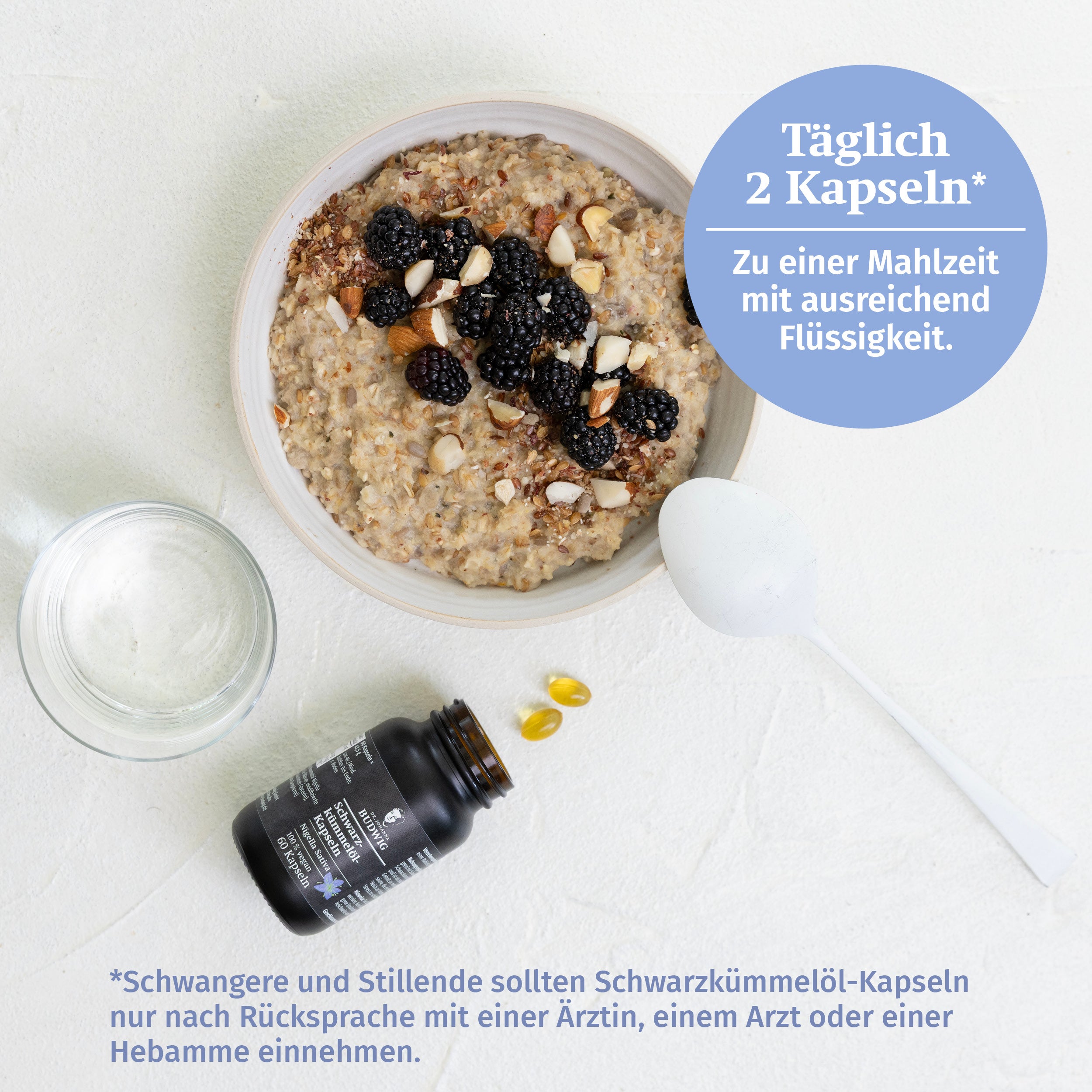 Dr. Johanna Budwig Michelles Schwarzkümmelöl Paket Öl Kapseln