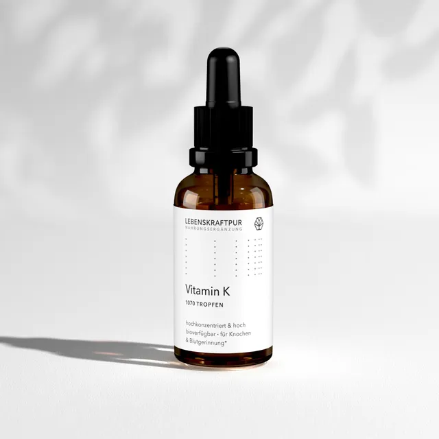 LebenskraftPur Nahrungsergänzung Vitamin K Tropfen 30 ml K2 MK-7