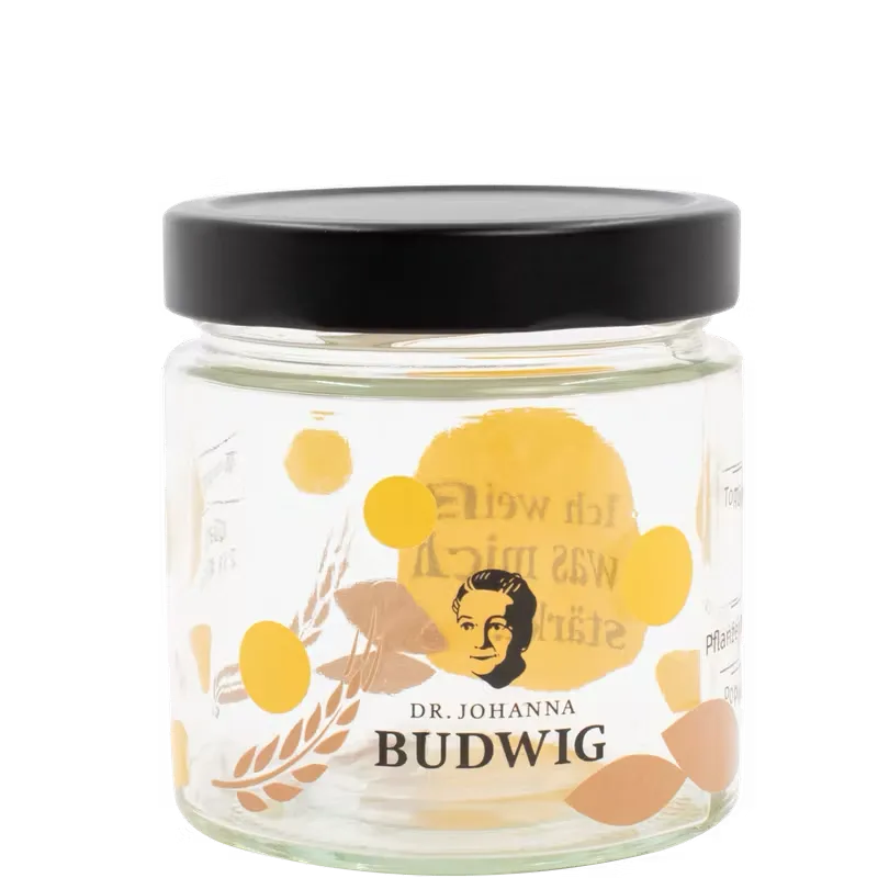 Dr. Johanna Budwig Frühstücksglas 300 ml mit Deckel