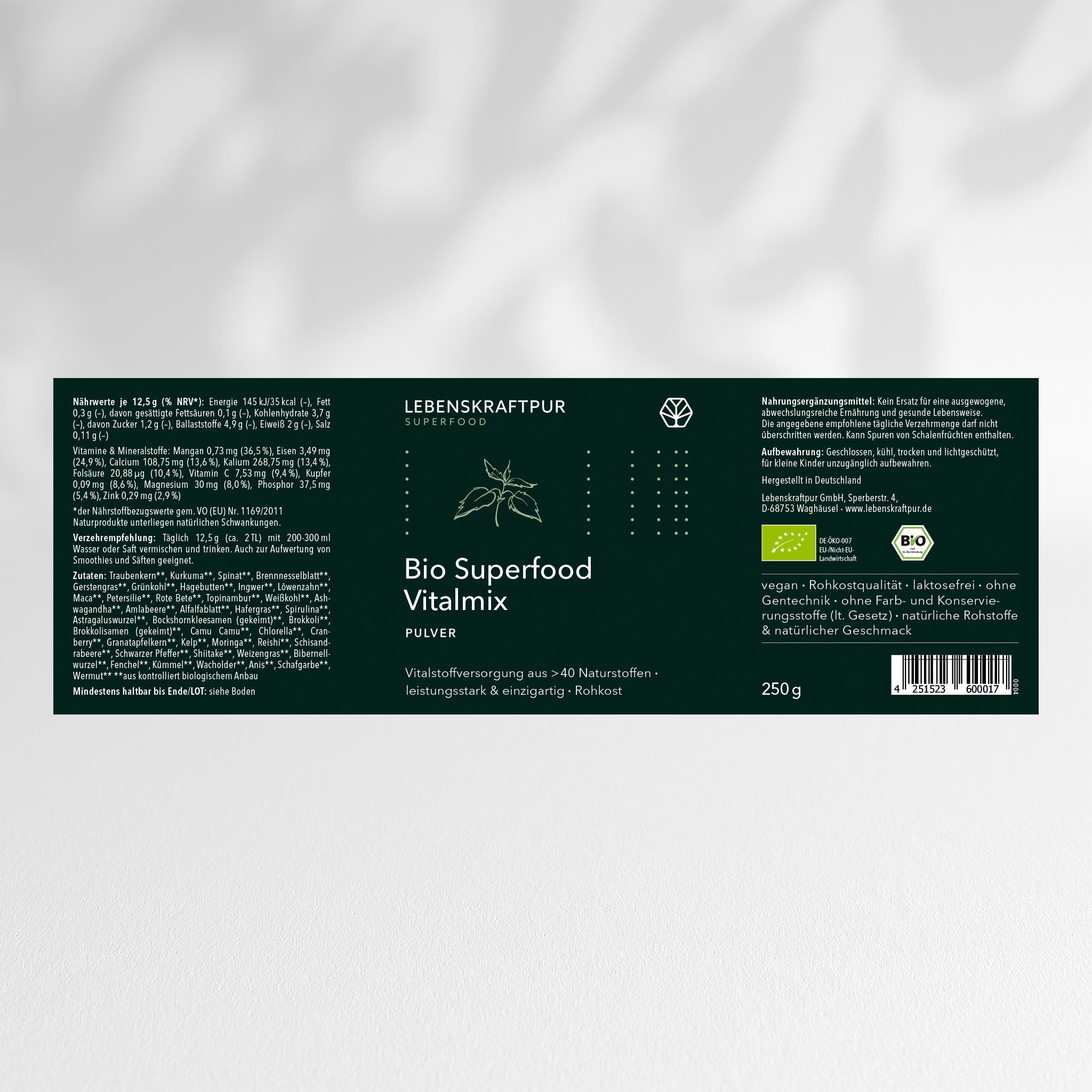 LebenskraftPur Superfood Bio Superfood Vitalmix Pulver Bio