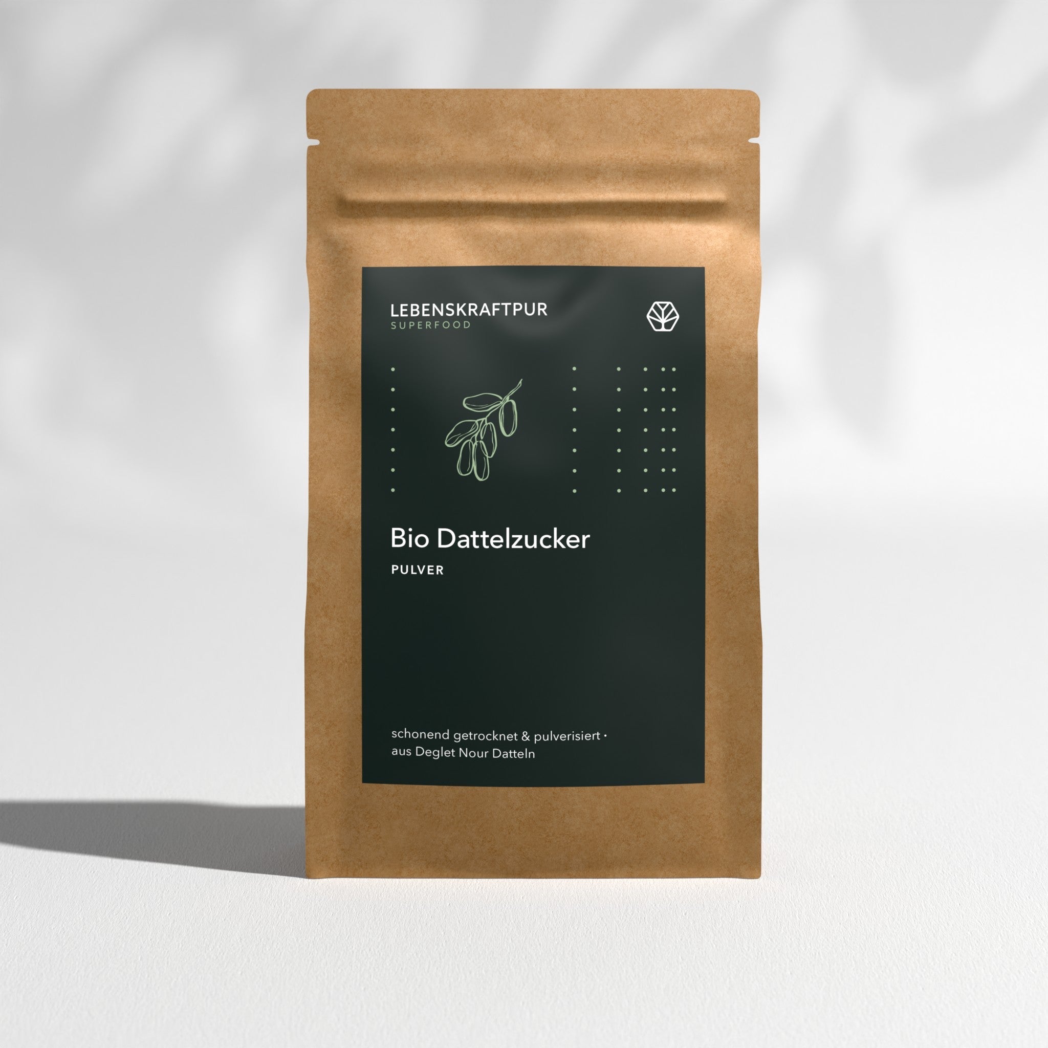 LebenskraftPur Bio Dattelzucker Pulver Deglet Nour 500g