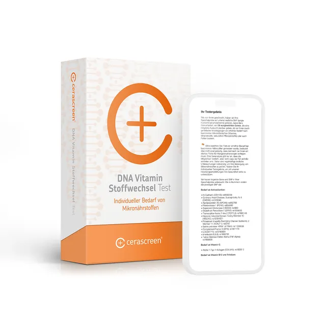 cerascreen DNA Vitamin Stoffwechsel Test Selbsttest Speichel