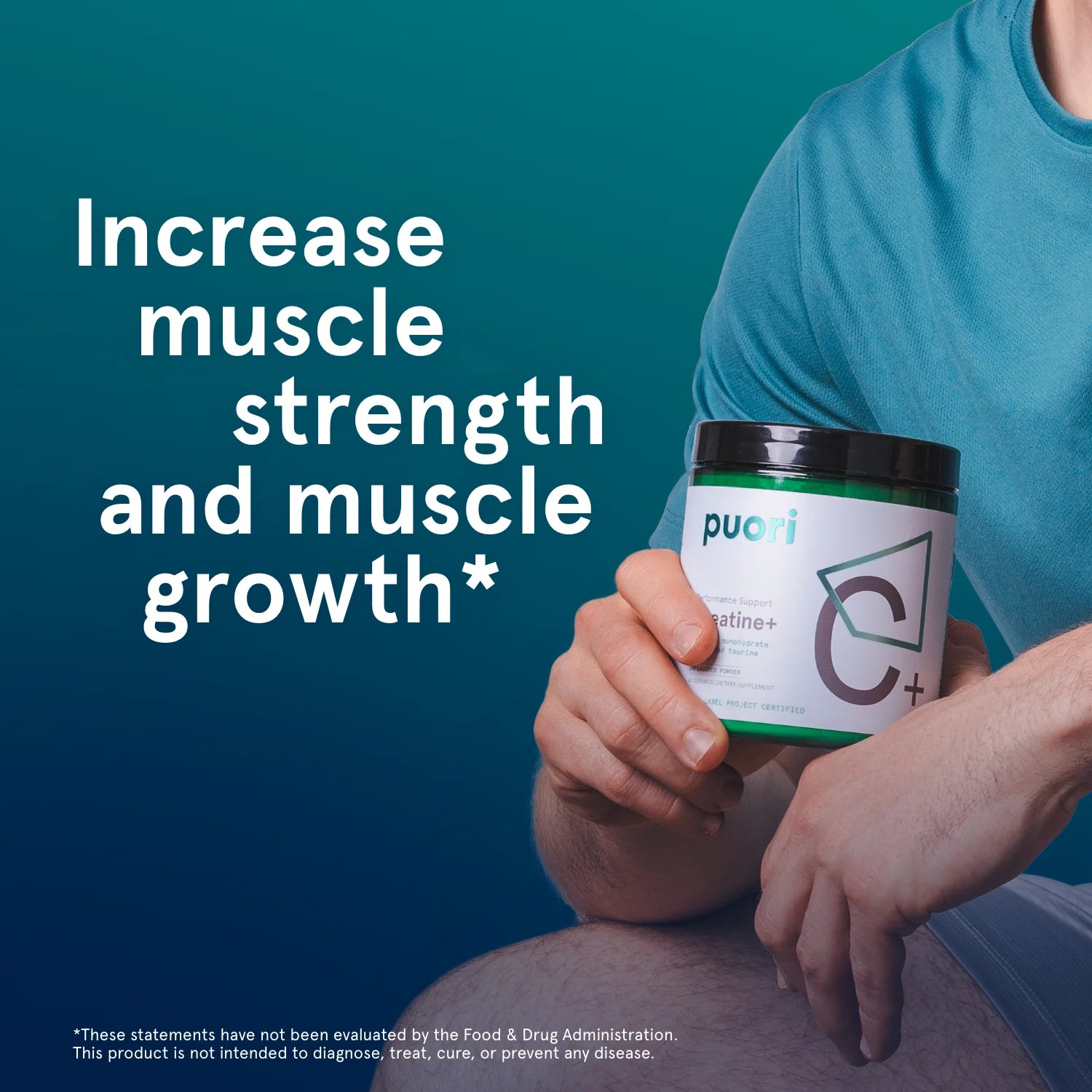 Puori C+ Creatine+ Pulver Kreatin Monohydrat Taurin unaromatisiert