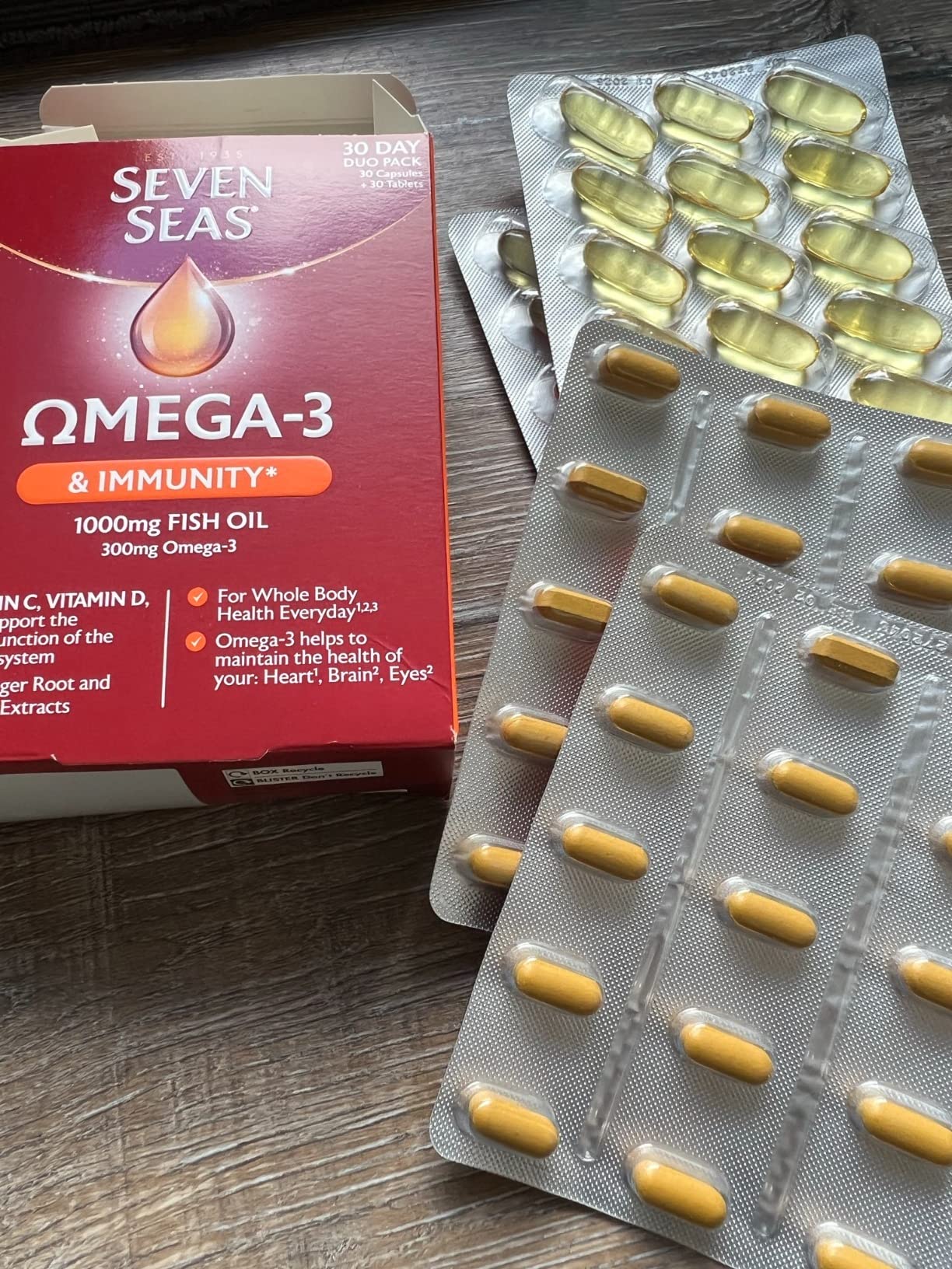Seven Seas Omega-3 & Immunity Fischöl Kapseln 30 Tage Duopack