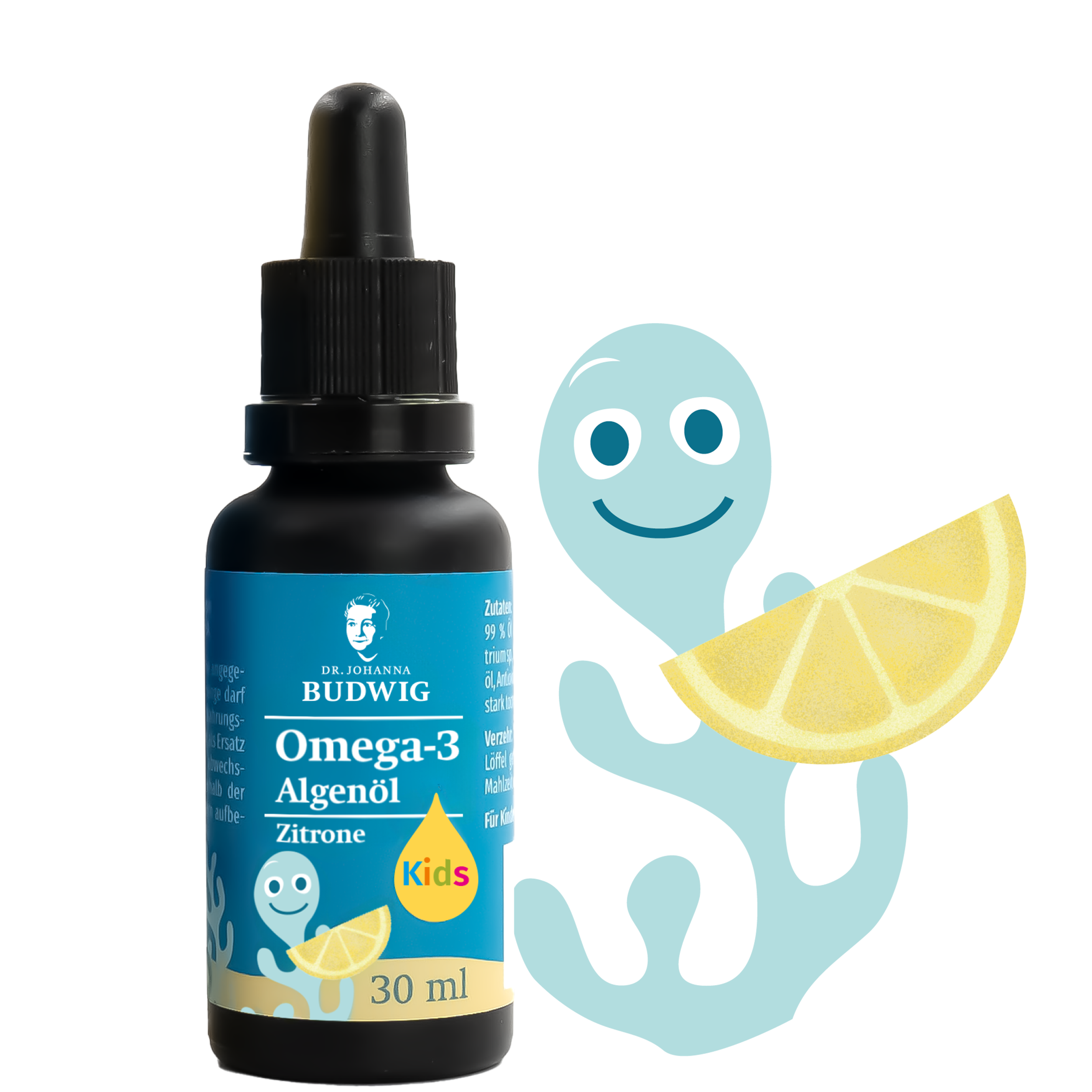 Dr. Johanna Budwig Omega-3 Algenöl Kids 30 ml DHA Zitrone