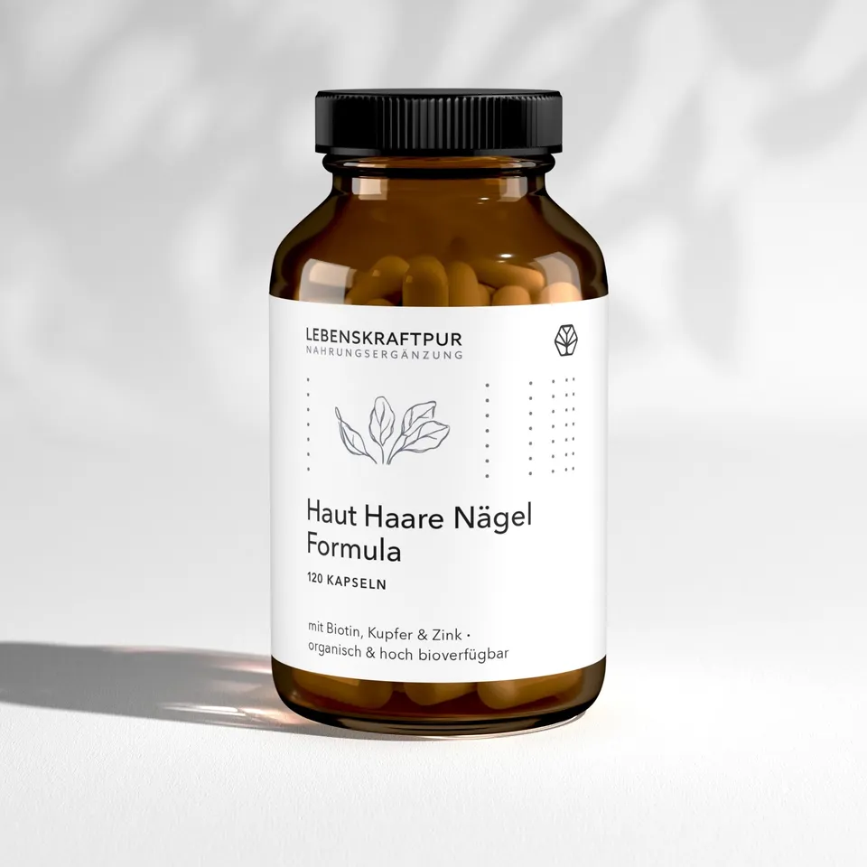 Lebenskraftpur Haut Haare Nägel Formula Kapseln vegan mit Biotin