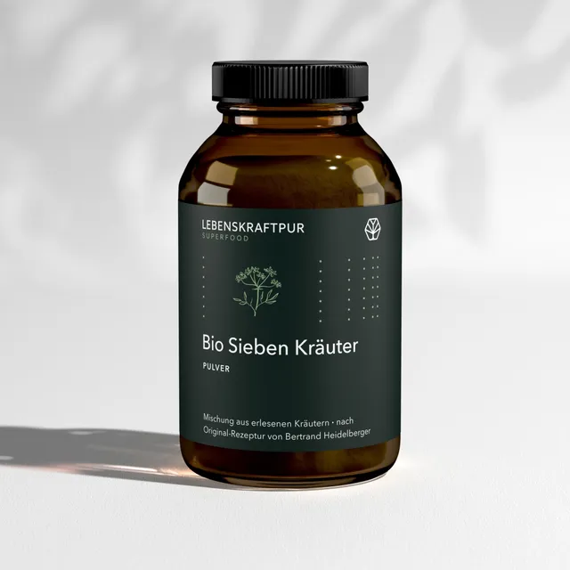LebenskraftPur Superfood Bio Sieben Kräuter Pulver bitter