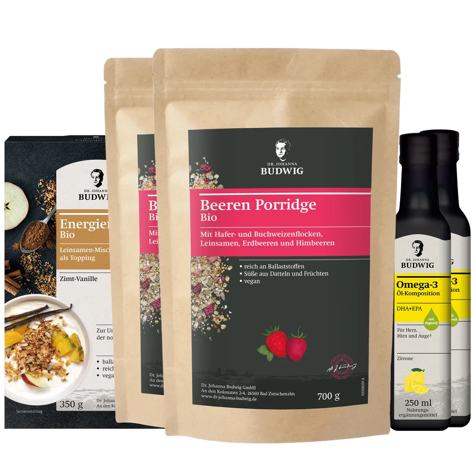 Dr. Johanna Budwig Vorteilspakete Beeren Porridge Paket XL Protein