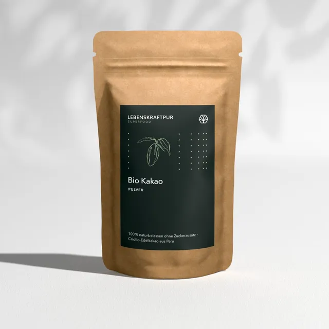 LebenskraftPur Bio Kakao Pulver 500 g Criollo ohne Zucker