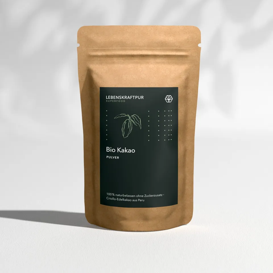LebenskraftPur Bio Kakao Pulver 500 g Criollo ohne Zucker
