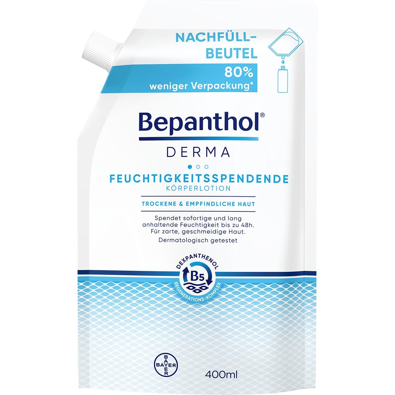 Bepanthol Derma Körperlotion 400ml Nachfüllbeutel dexpanthenol