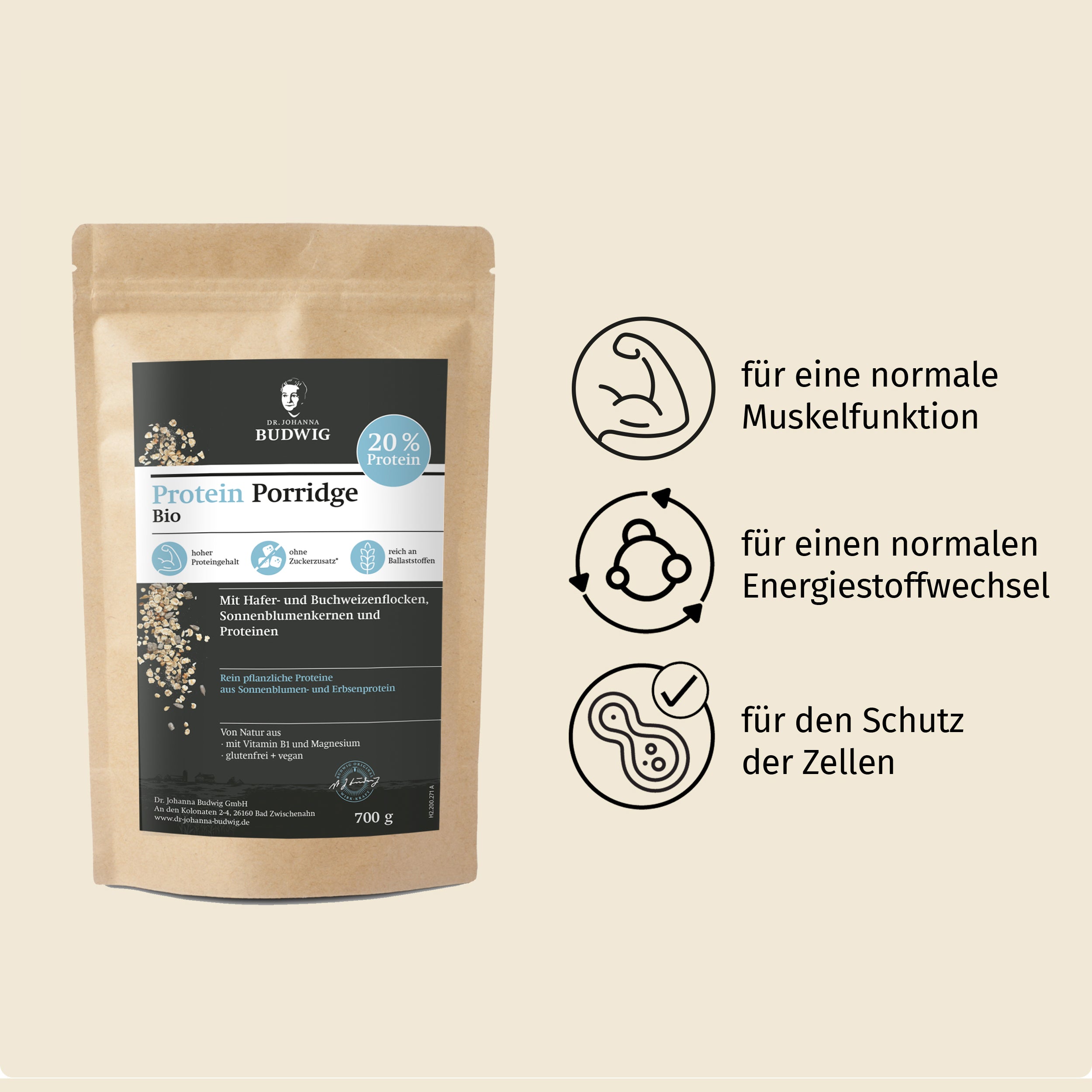 Dr. Johanna Budwig Porridge Starter Paket Vorteilspaket vegan