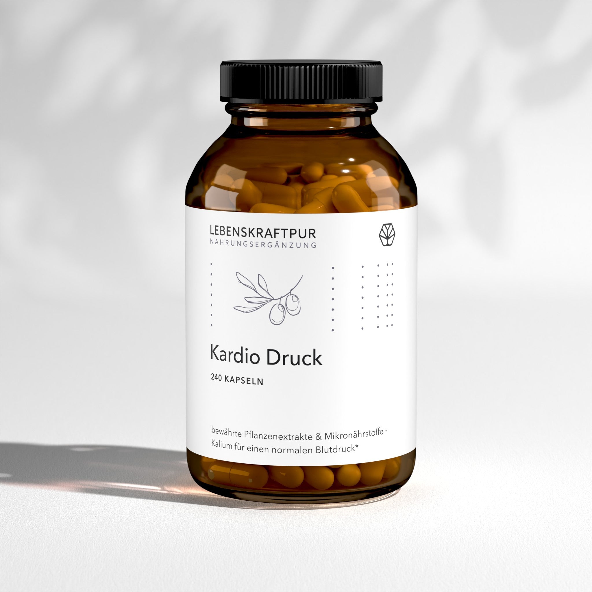 LebenskraftPur Kardio Druck Kapseln mit Kalium vegan
