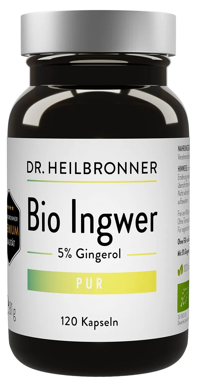 Dr. Heilbronner Vitalstoffe Bio Ingwer Kapseln 120 vegan bio