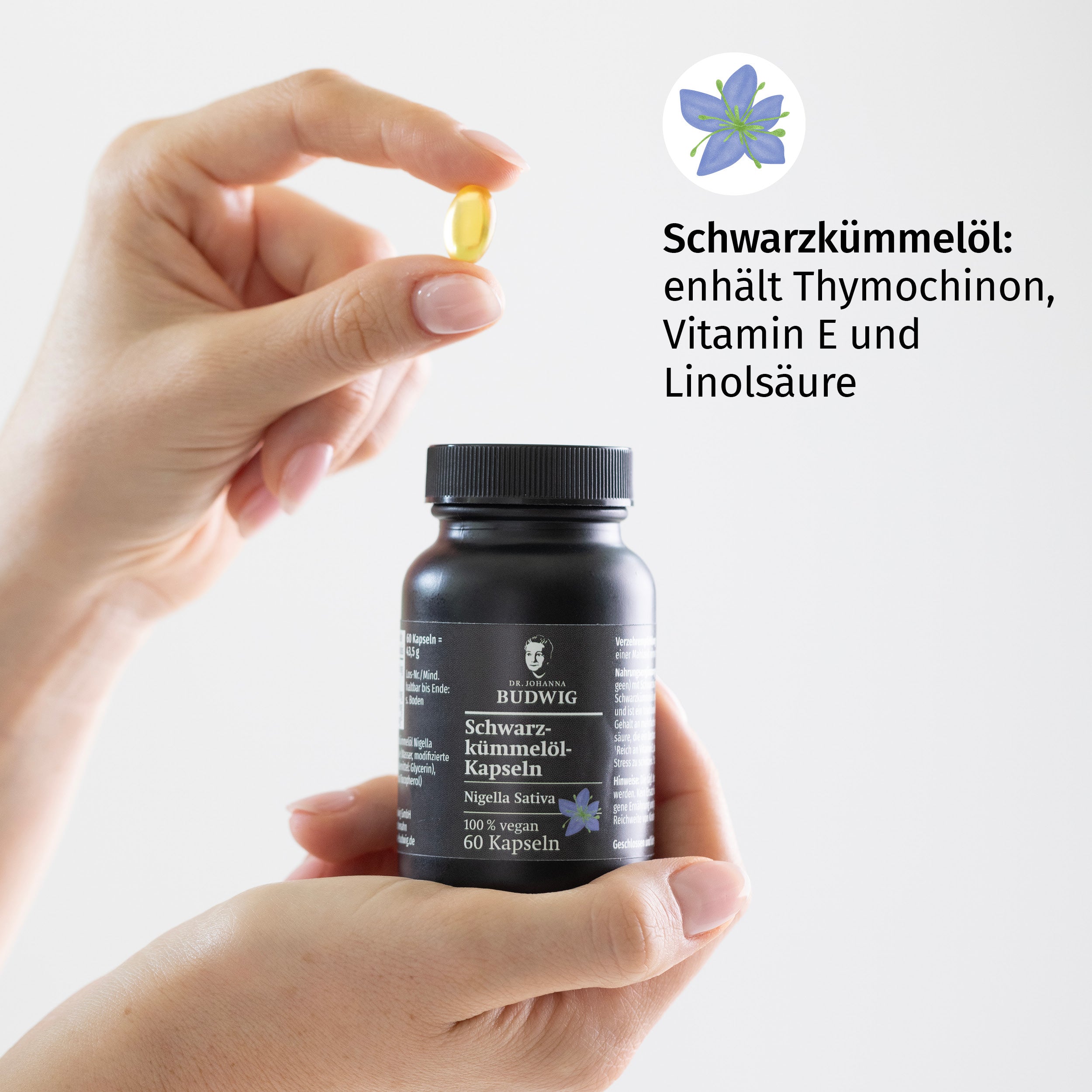 Dr. Johanna Budwig Michelles Schwarzkümmelöl Paket Öl Kapseln