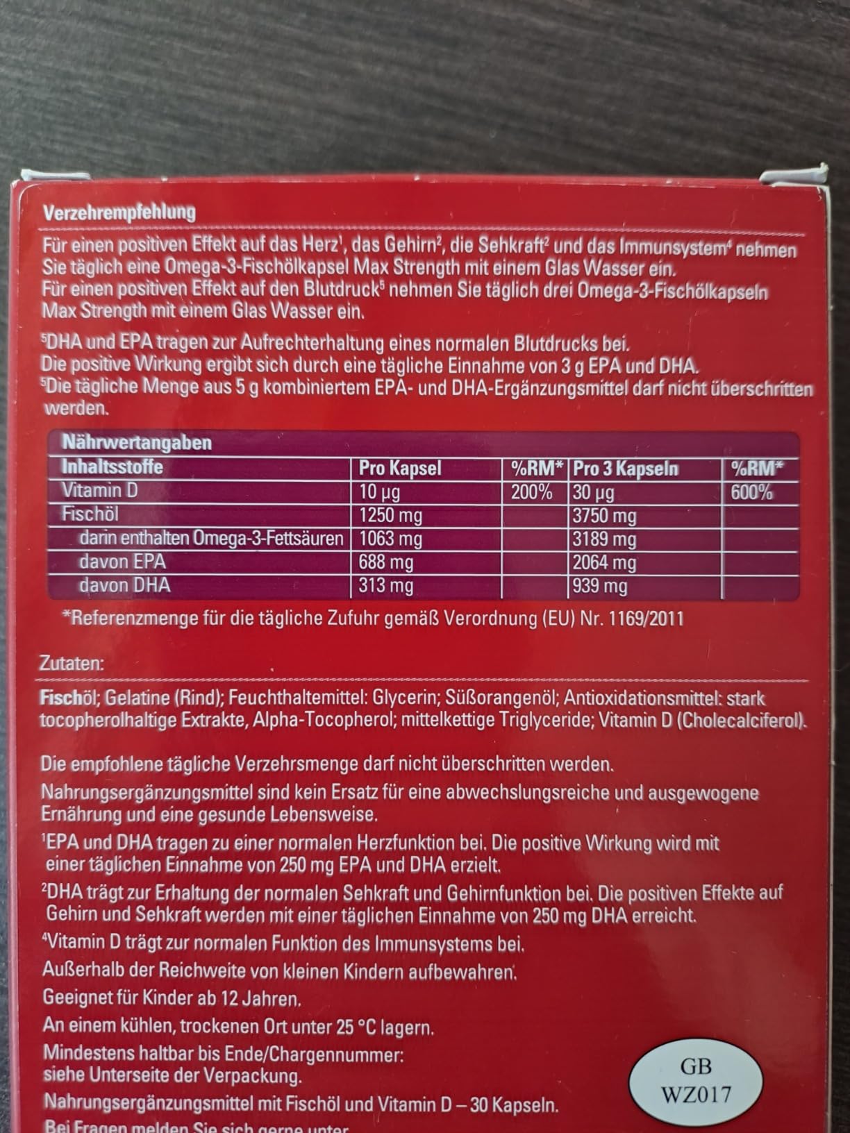 Seven Seas Max Strength Omega-3 Fischöl 30 Kapseln Vitamin D