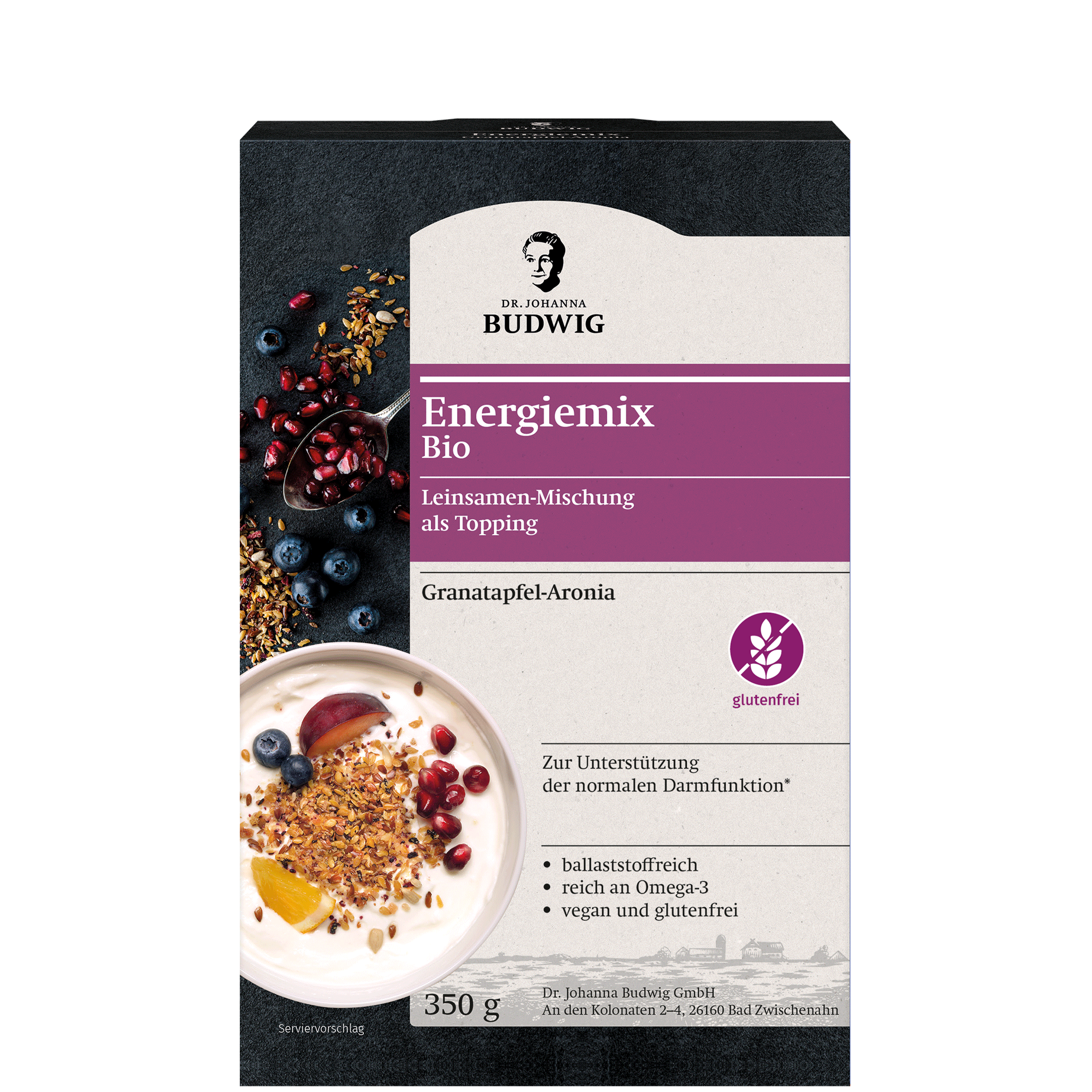 Dr. Johanna Budwig Energiemix Granatapfel-Aronia 350 g