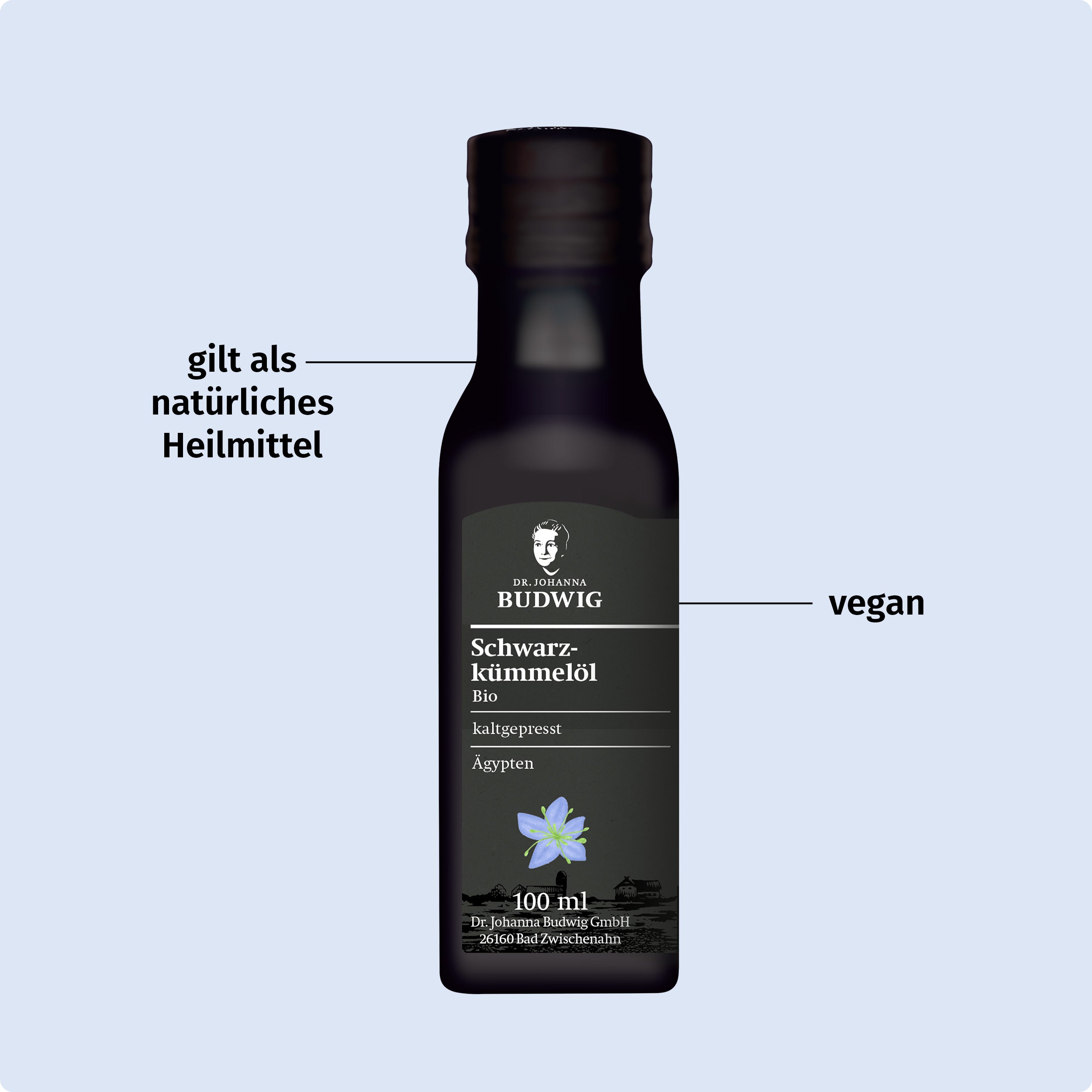 Dr. Johanna Budwig Schwarzkümmelöl Vorratspack Öl 4x100 ml