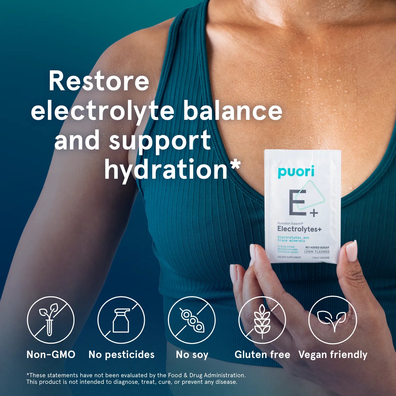 Puori E+ Electrolytes+ Elektrolytpulver Zitrone