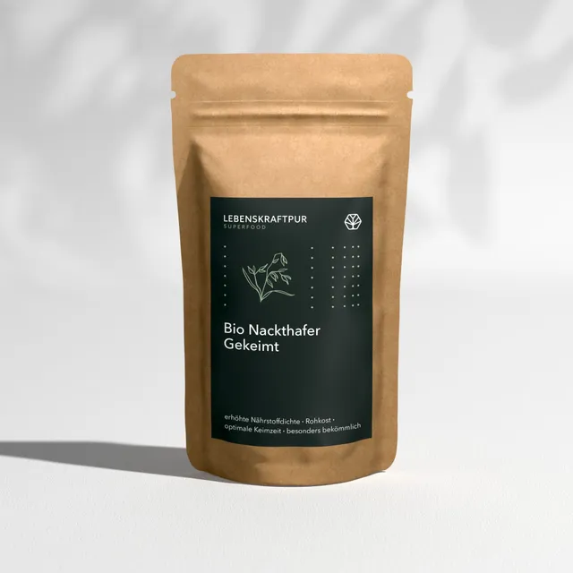 Lebenskraftpur Bio Nackthafer Gekeimt 300 g Rohkost