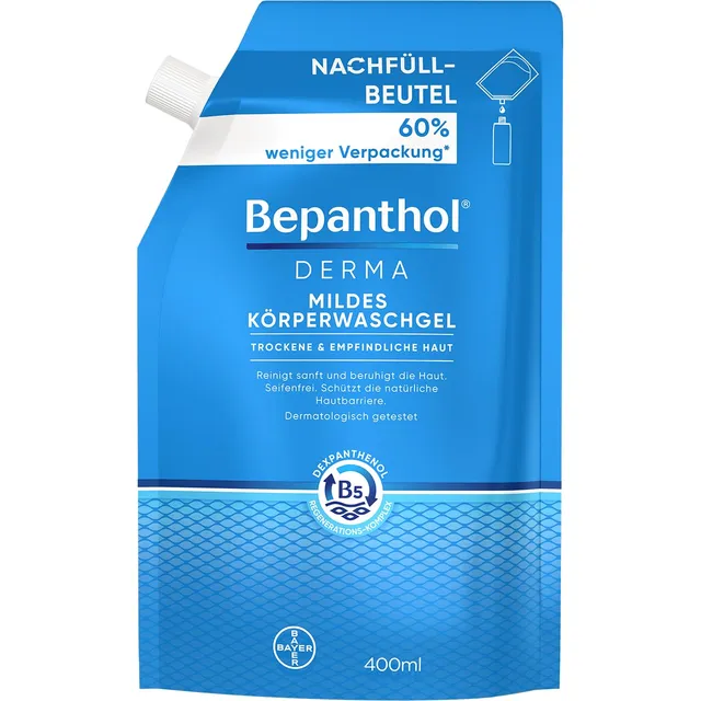 Bepanthol Derma Mildes Körperwaschgel Duschgel 400 ml seifenfrei
