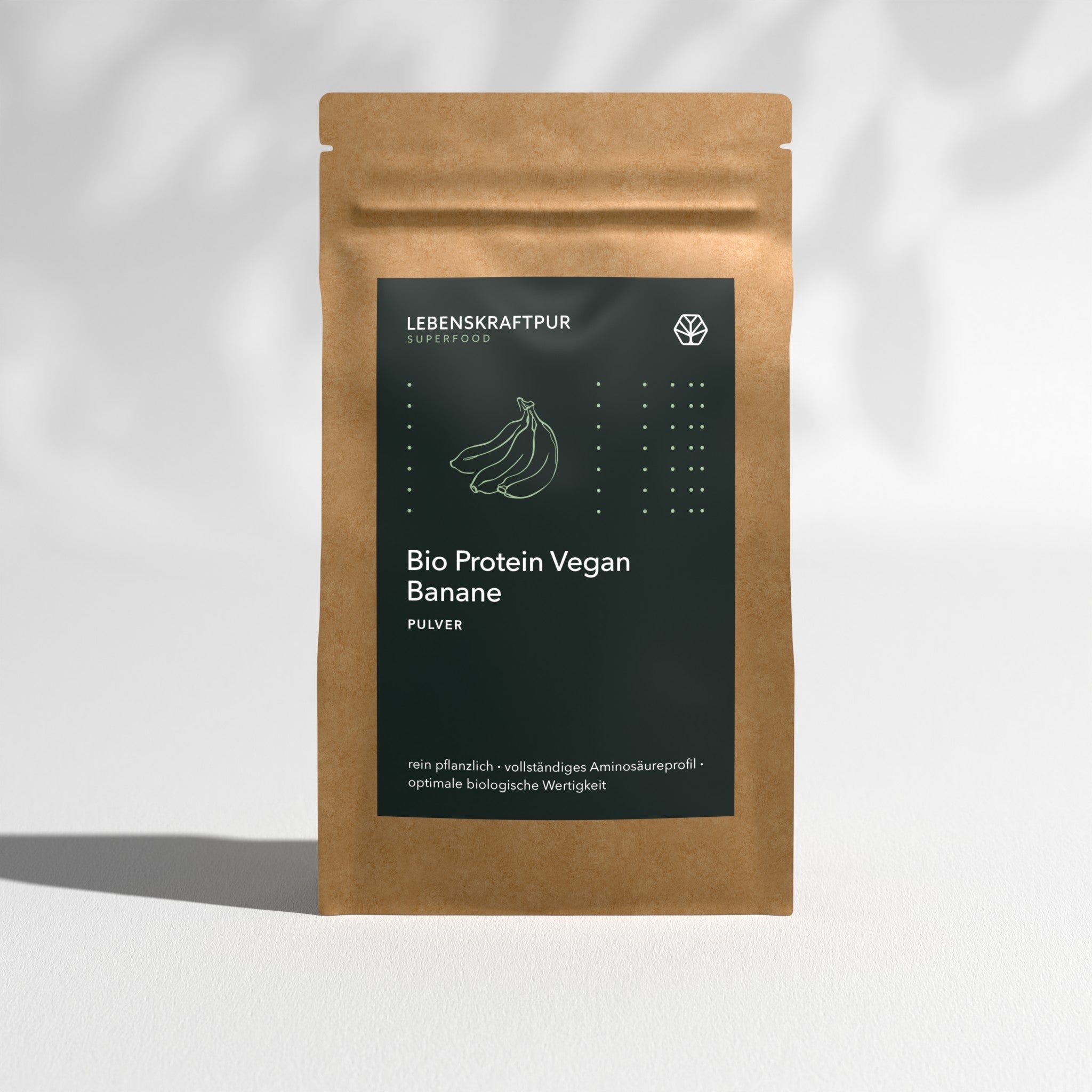 LebenskraftPur Bio Protein Vegan Banane Pulver Über 40% Protein