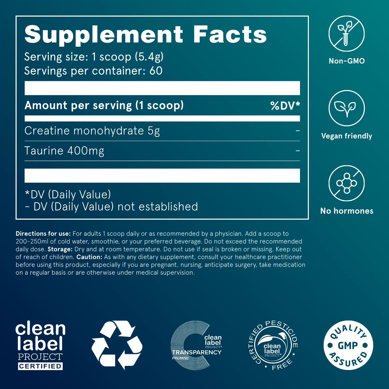 Puori C+ Creatine+ Pulver Kreatin Monohydrat Taurin unaromatisiert