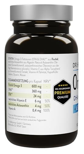 Dr. Heilbronner Omega 3 Astaxanthin Kapseln 90 Stk 4 mg