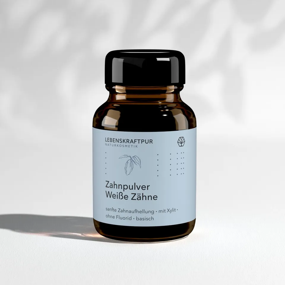 LebenskraftPur Weiße Zähne Zahnpulver Aktivkohle vegan
