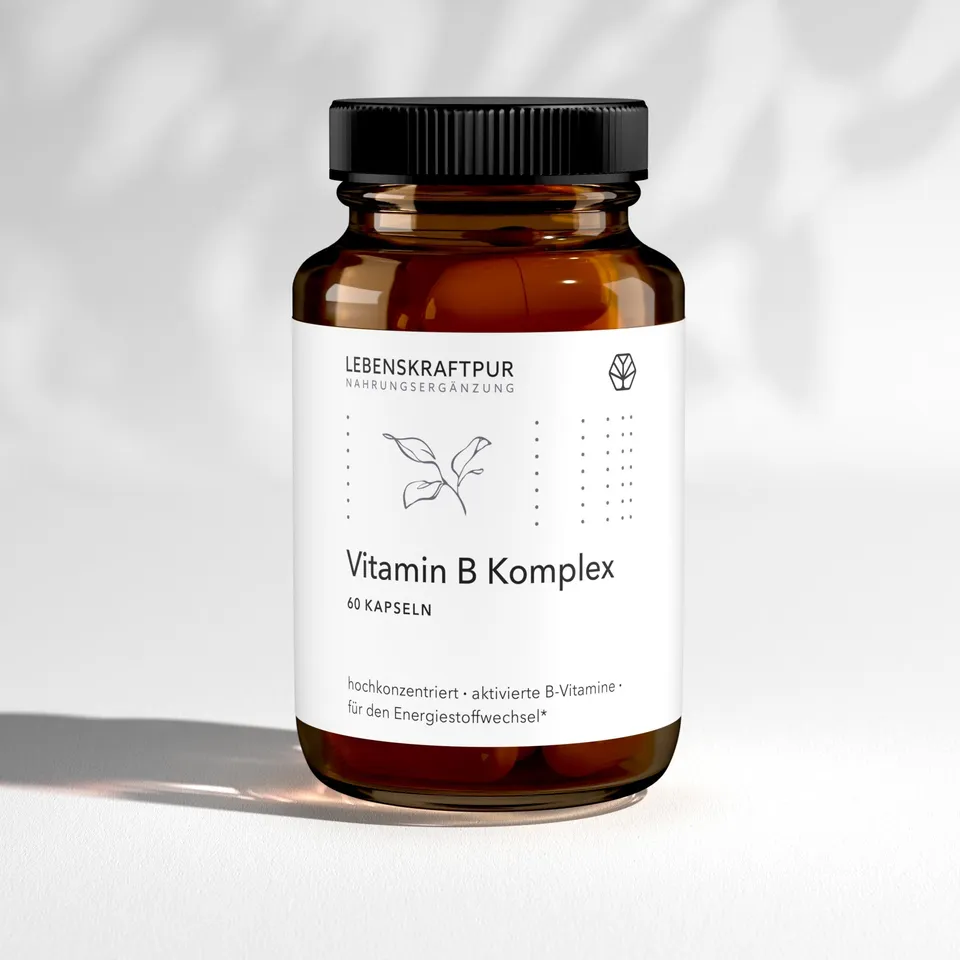 LebenskraftPur Vitamin B Komplex Kapseln alle B-Vitamine vegan